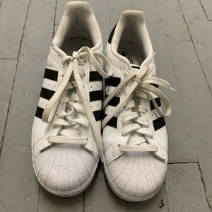 Adidas Superstar Sneakers Worn Once white with black stripes